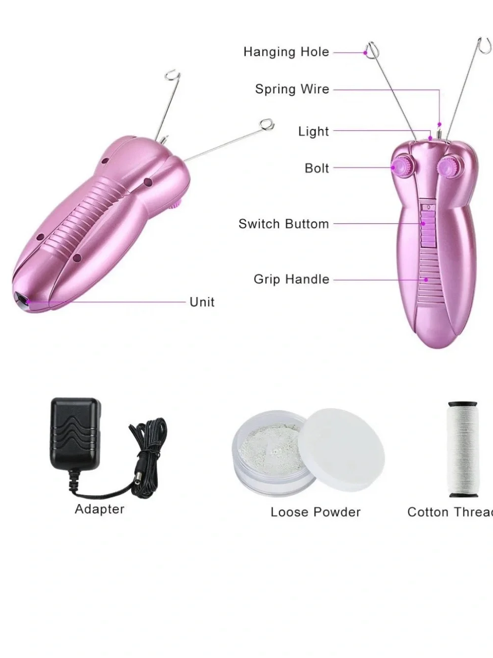 Ladies facial hair remover epilator facial threading